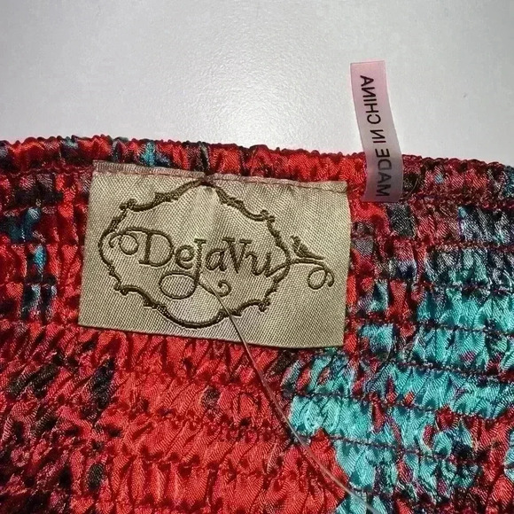 Deja Vu Strapless Formal Style Dress / Red & Blue - Picture 12 of 16